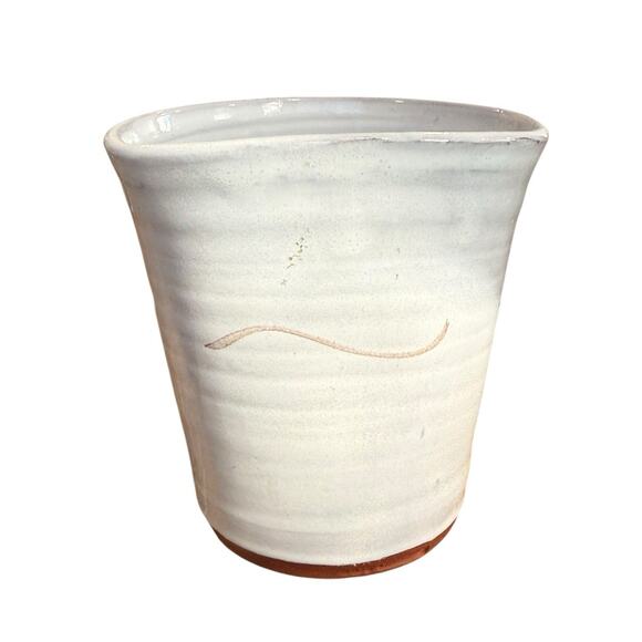 Pottery Used Tea Bags Pot Flower Floral Studio Pottery Handmade - Picture 4 of 8